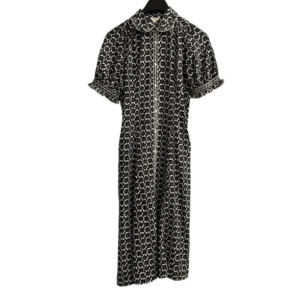 Max Studio Dress Womens S Black Floral Chiffon Button‎ Down Maxi Boho Hippie - Picture 1 of 13